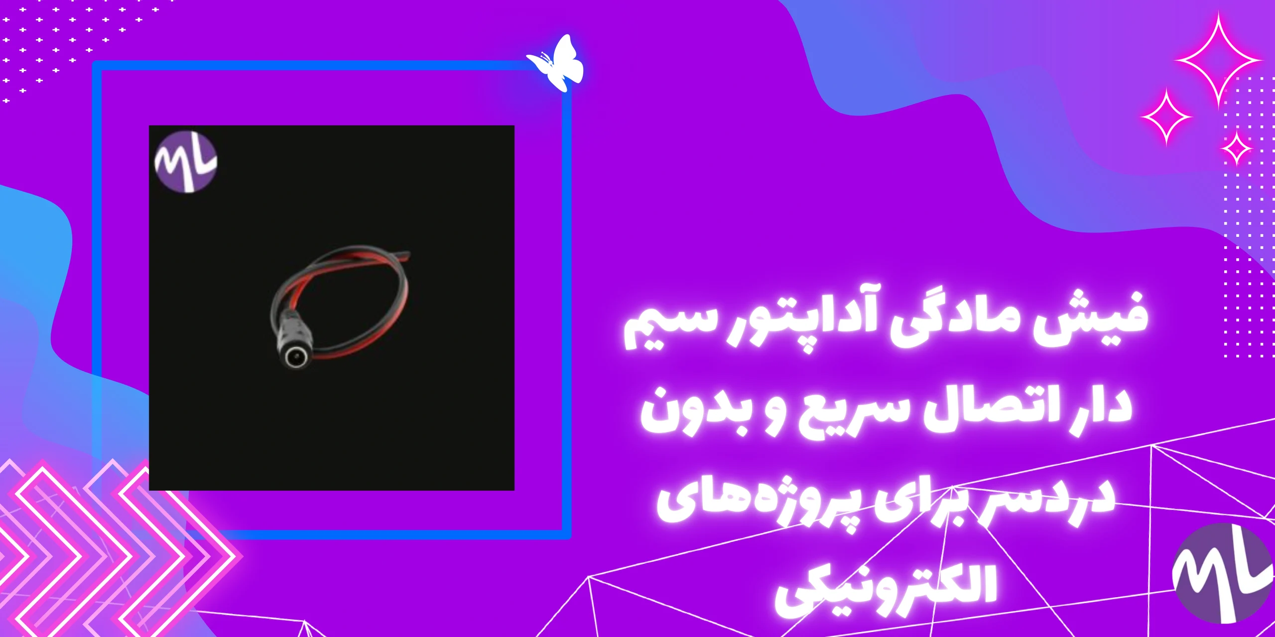 فيش مادگى آداپتورى سيم دار