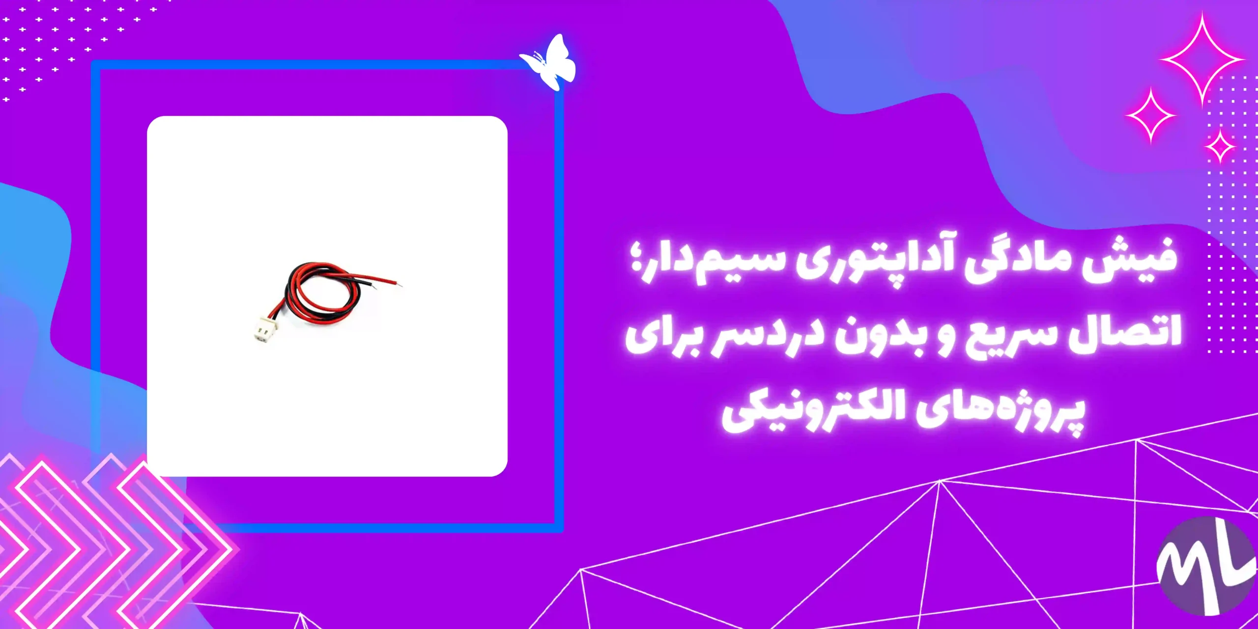 فيش مادگى آداپتورى سيم دار