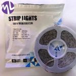 ریسه نوارى ٢٢٠ ولت تراكم ٢٤٠ رنگ سفید تك لاين پشت چسبدار حلقه ١٠ مترى جنس درجه يك