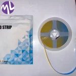 ریسه نواری cob تراکم ۳۲۰ پشت چسبدار ۱۲ولت رنگ آفتابی حلقه 5 متری
