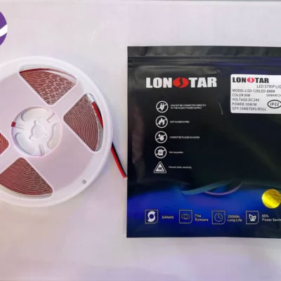 ریسه ال ای دی نواری ۲۴ ولت نچرال تراکم 120 برند لان استار حلقه 10 متری
