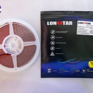 ریسه ال ای دی نواری ۲۴ ولت سفید تراکم 120 برند لان استار حلقه 10 متری